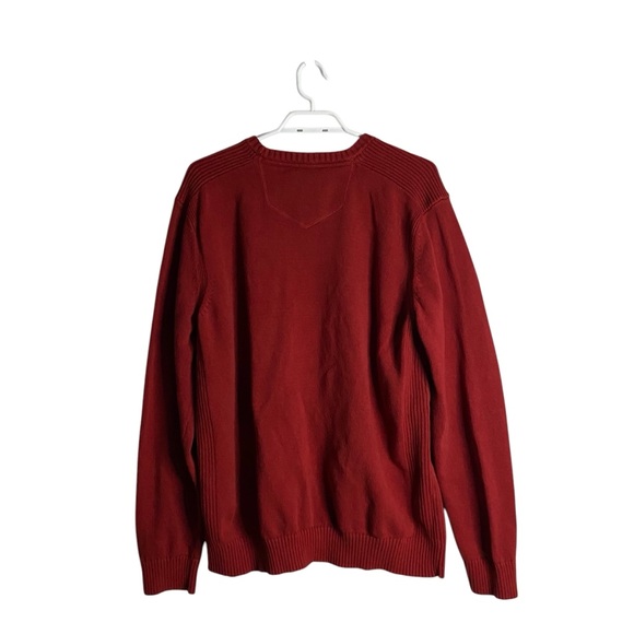 Eddie Bauer Men's Red 100% Cotton Crewneck Knit Sweater - Picture 7 of 7